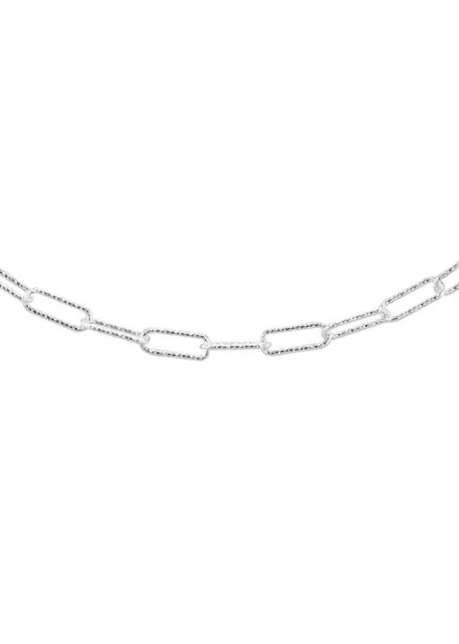 Golden Moments Sterling Silver Diamond Cut Thin Paper Chain
