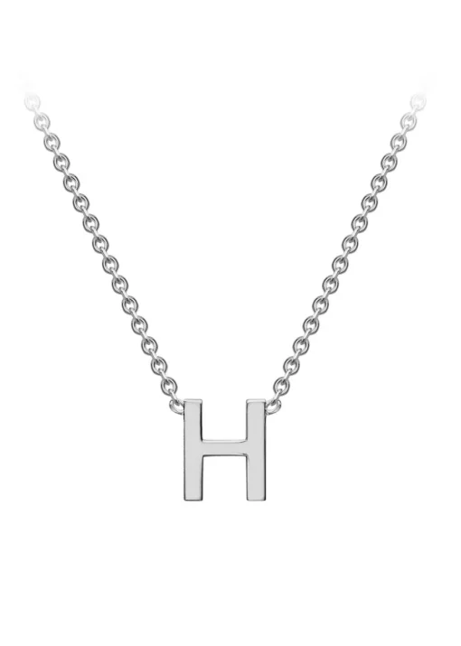 Golden Moments Sterling Silver 'H' Initial  Necklace