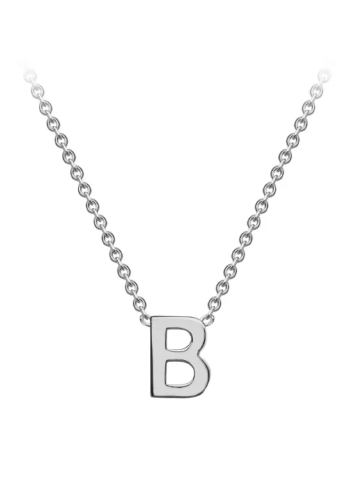 Golden Moments Sterling Silver 'B' Initial  Necklace
