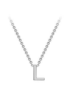 Golden Moments Sterling Silver 'L' Initial  Necklace