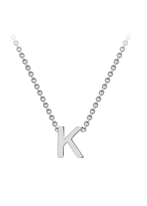Golden Moments Sterling Silver 'K' Initial  Necklace