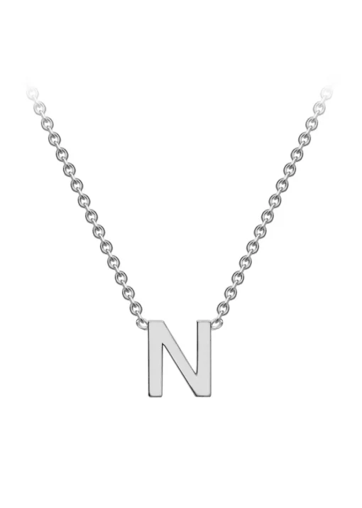 Golden Moments Sterling Silver 'N' Initial  Necklace