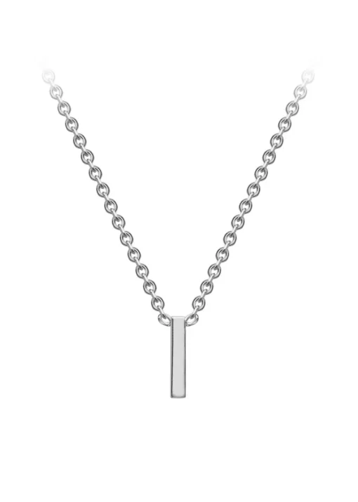 Golden Moments Sterling Silver 'I' Initial  Necklace