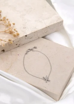 Golden Moments Sterling Silver 'R' Initial  Necklace