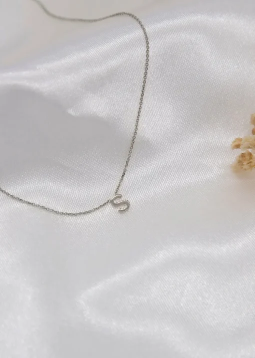 Golden Moments Sterling Silver 'Y' Initial  Necklace