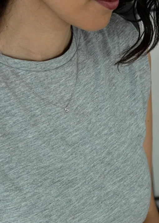 Golden Moments Sterling Silver 'Y' Initial  Necklace