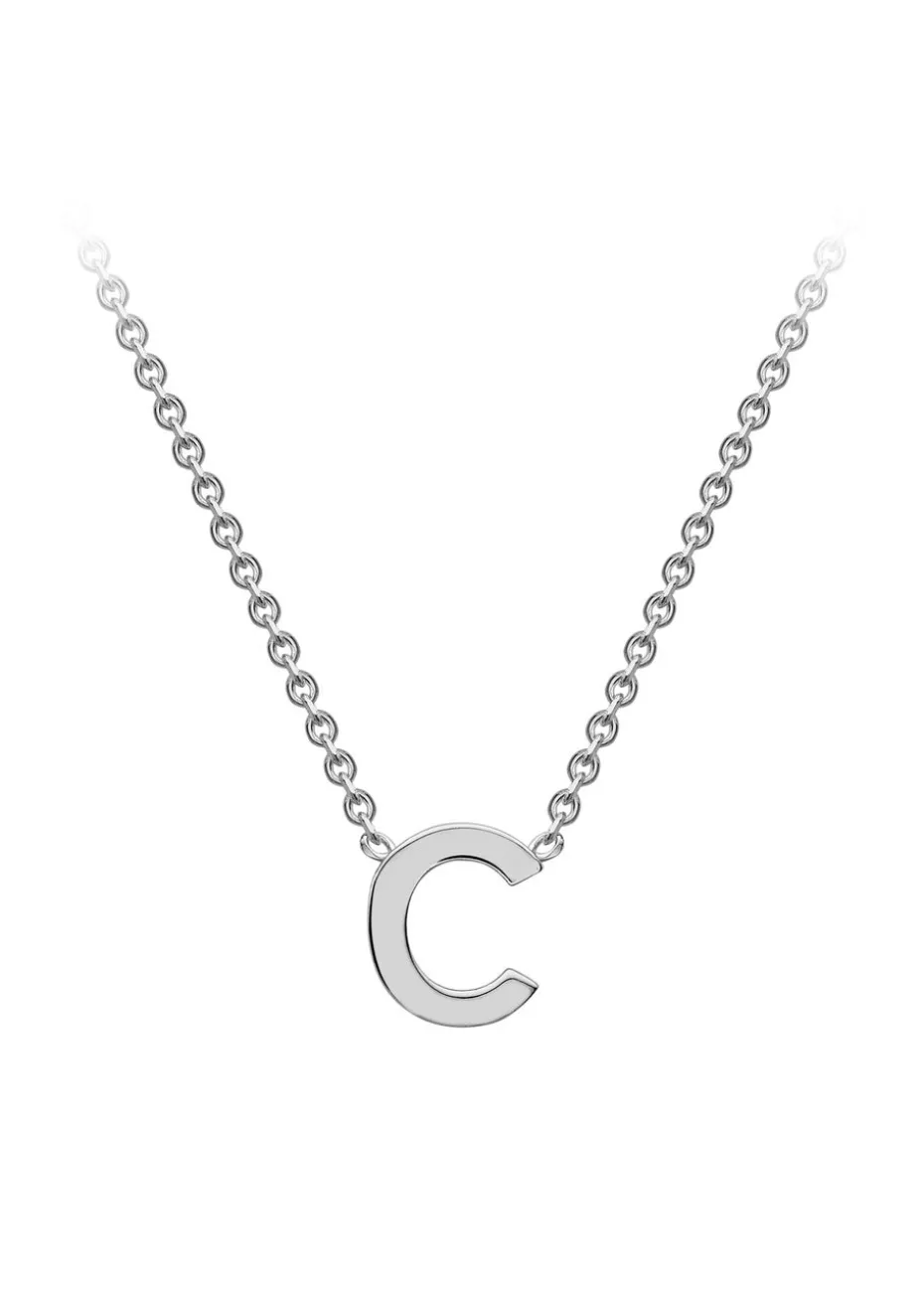 Golden Moments Sterling Silver 'C' Initial Necklace