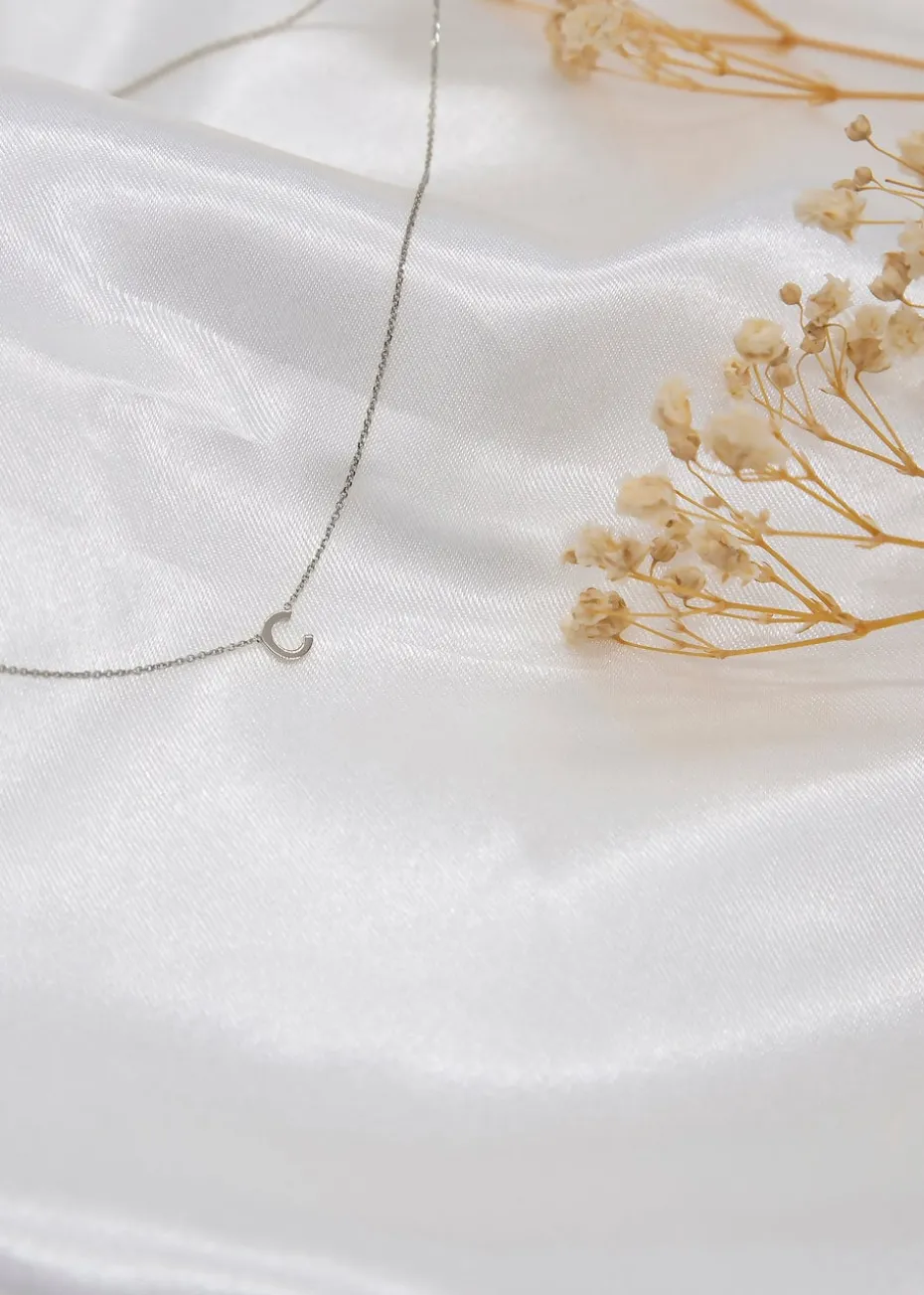 Golden Moments Sterling Silver 'C' Initial Necklace