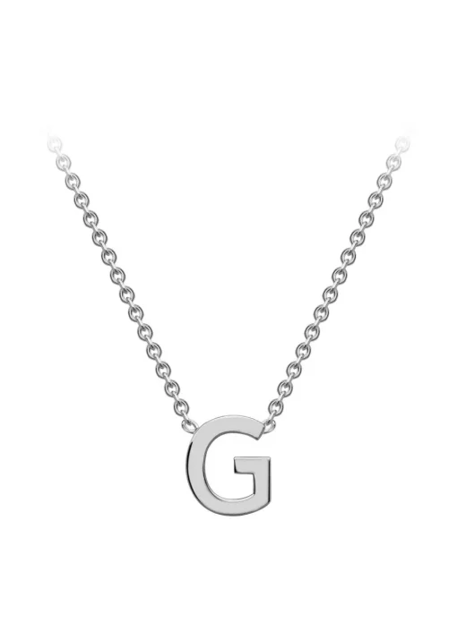 Golden Moments Sterling Silver 'G' Initial  Necklace
