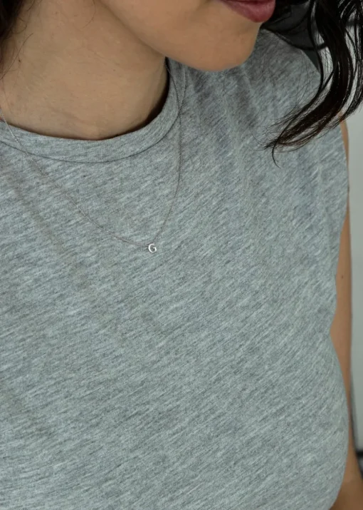 Golden Moments Sterling Silver 'G' Initial  Necklace