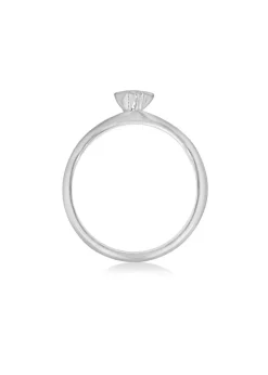 Golden Moments Sterling Silver Pink Oval CZ Band Ring