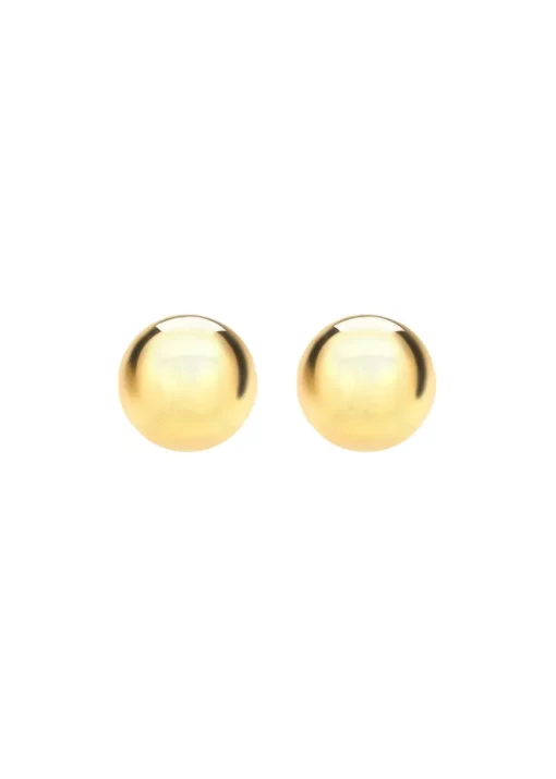 Golden Moments Yellow Gold Plated Ball Studs (8mm )