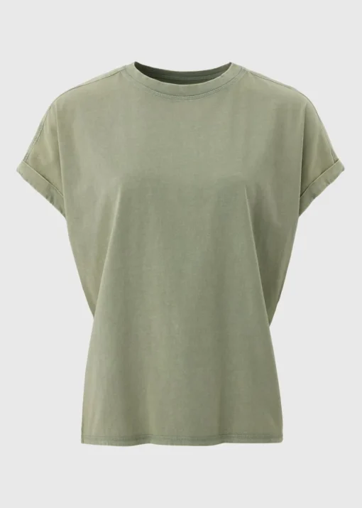 Green Acid Wash Longline T-Shirt
