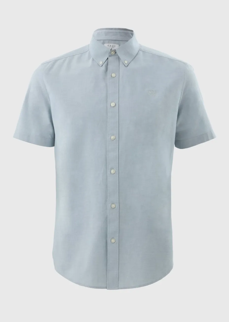 Green Chambray Short Sleeve Oxford Shirt