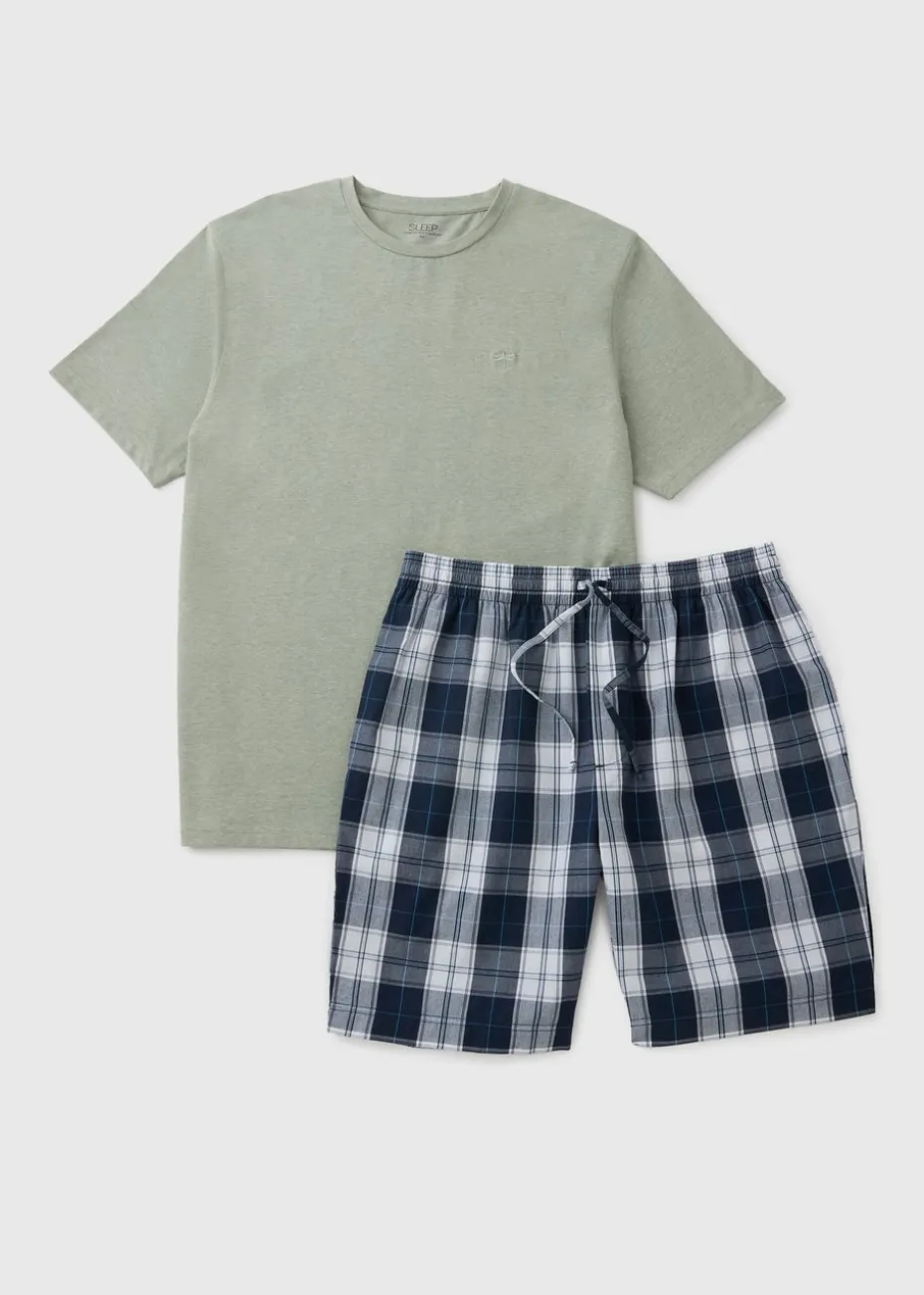 Green Check Design Short Pyjama Set