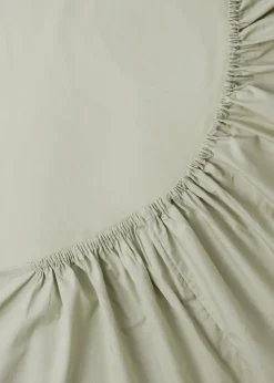 Green Cotton Deep Fitted Bed Sheet (180 Thread Count)