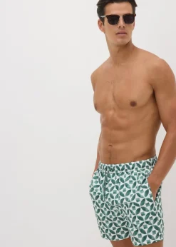 Green Design Swimming Trunks