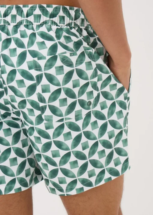 Green Design Swimming Trunks