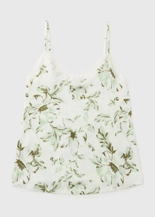 Green Floral Cami Pyjama Top