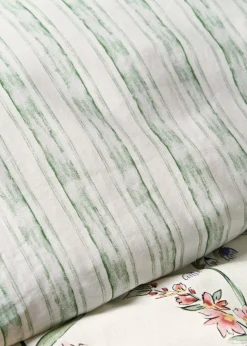 Green Floral Garden Duvet Set