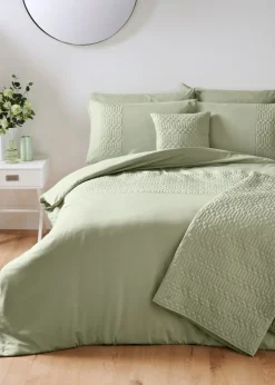 Green Geo Pinsonic Duvet Cover