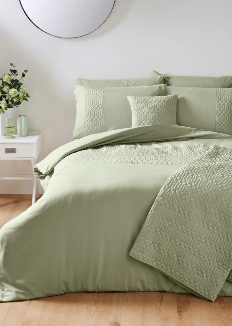 Green Geo Pinsonic Duvet Cover