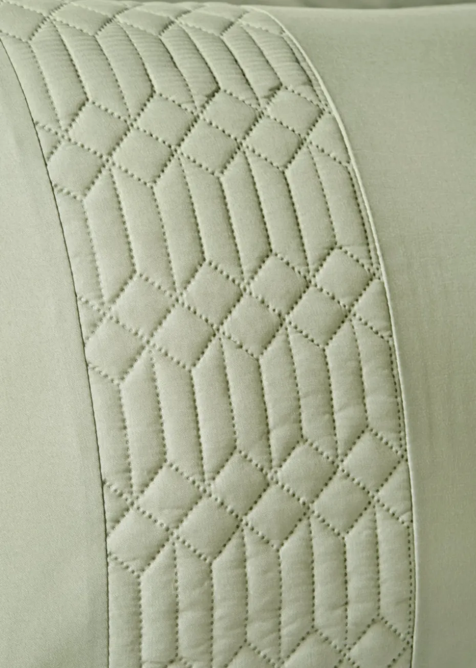 Green Geo Pinsonic Duvet Cover