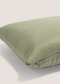 Green Geo Print Pinsonic Cushion (40cm x 40cm)