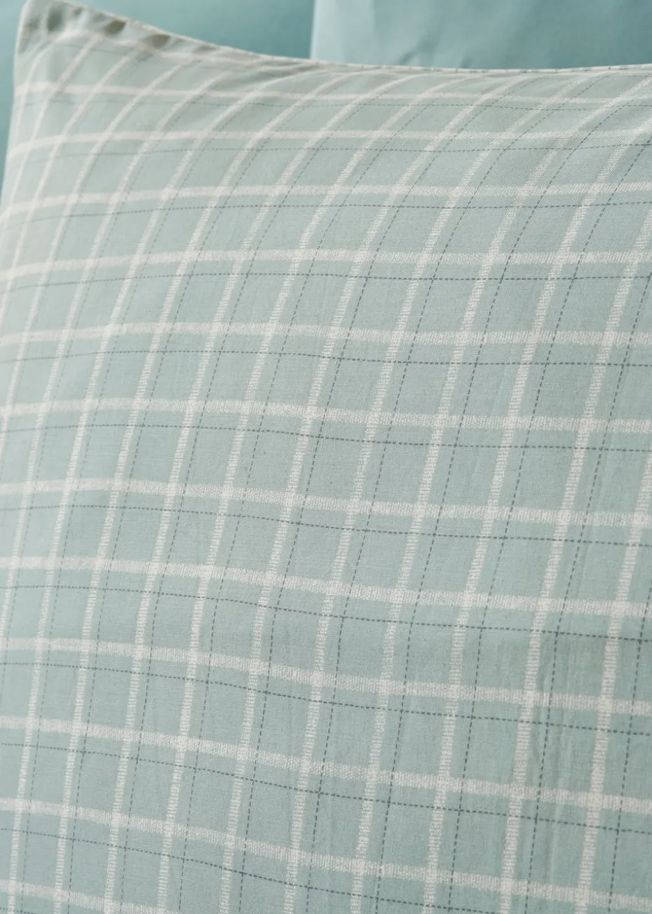Green Grid Check Duvet Set