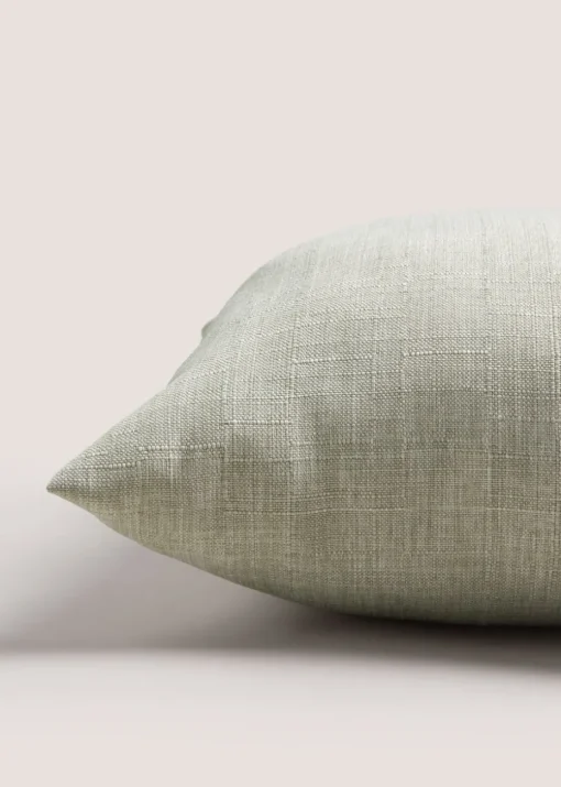 Green Linen-Look Cushion