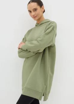 Green Longline Hoodie