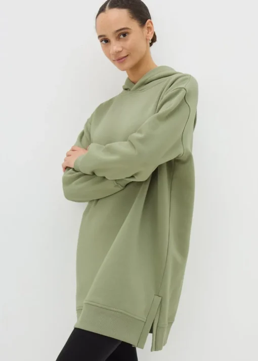 Green Longline Hoodie