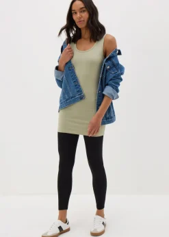 Green Longline Vest Top