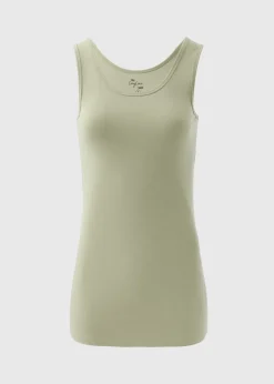 Green Longline Vest Top
