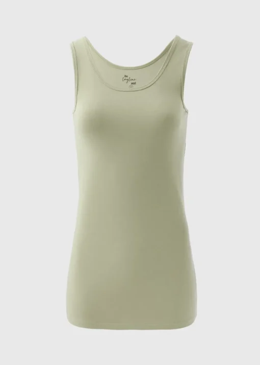 Green Longline Vest Top