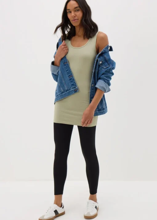 Green Longline Vest Top
