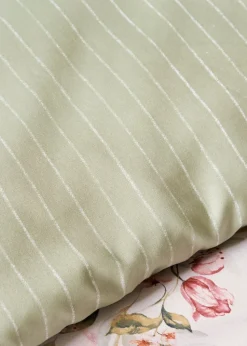 Green Peonies Duvet Set