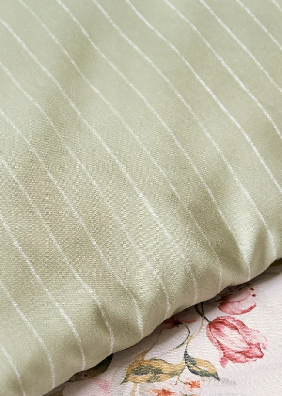 Green Peonies Duvet Set