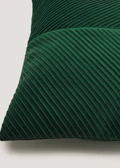 Green Pleated Velvet Cushion