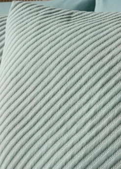 Green Ribbed Duvet Set