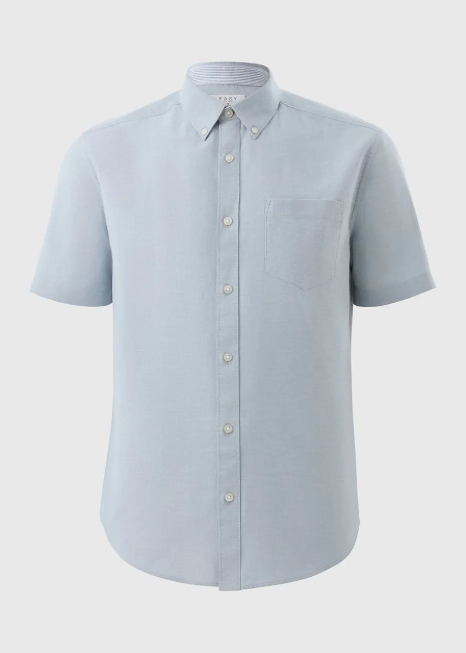 Green Short Sleeve Oxford Shirt