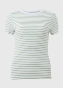 Green Stripe Fitted T-Shirt