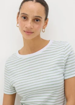 Green Stripe Fitted T-Shirt