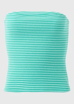 Green Stripe Ribbed Boobtube