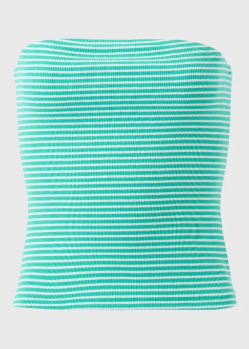 Green Stripe Ribbed Boobtube