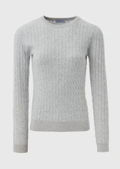 Grey Baby Cable Jumper