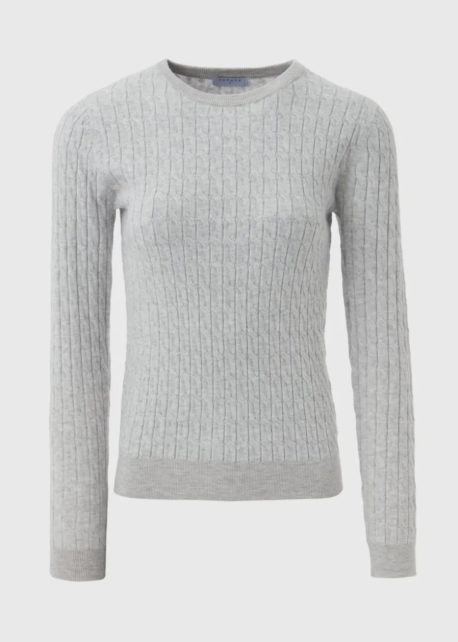 Grey Baby Cable Jumper