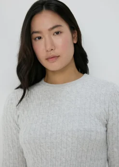 Grey Baby Cable Jumper