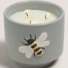 Grey Bee Candle