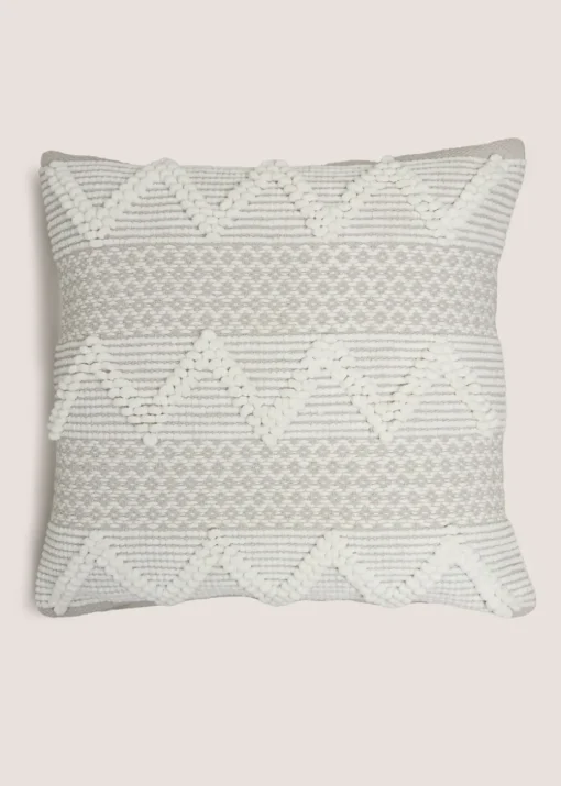 Grey Bobble Woven Cushion